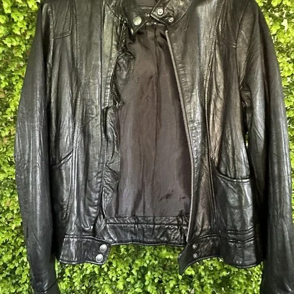 Handmade Upcycled Disney Leather Jacket sz M - Picture 5 of 7